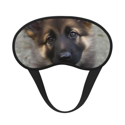 Cute German Shepherd Puppy Sleep Mask for Side Sleeper - Total Blackout Sleeping Mask, Super Lightweight Soft Eye Mask for Sleeping, Zero Pressure Eye Cover Night Blindfold for Men Women