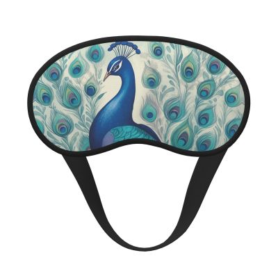 Cute Peacock Sleep Mask for Side Sleeper - Total Blackout Sleeping Mask, Super Lightweight Soft Eye Mask for Sleeping, Zero Pressure Eye Cover Night Blindfold for Men Women