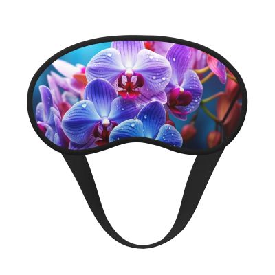 Colorful Orchids Flower Sleep Mask for Side Sleeper - Total Blackout Sleeping Mask, Super Lightweight Soft Eye Mask for Sleeping, Zero Pressure Eye Cover Night Blindfold for Men Women