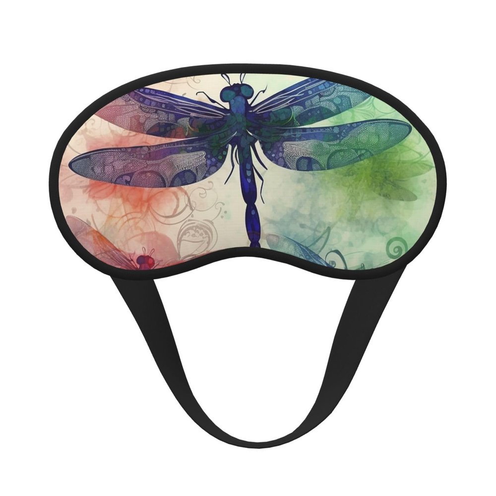 Modern Dragonfly Sleep Mask for Side Sleeper - Total Blackout Sleeping Mask, Super Lightweight Soft Eye Mask for Sleeping, Zero Pressure Eye Cover Night Blindfold for Men Women