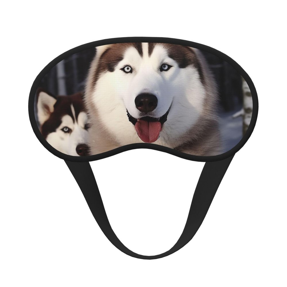 Huskies Sleep Mask for Side Sleeper - Total Blackout Sleeping Mask, Super Lightweight Soft Eye Mask for Sleeping, Zero Pressure Eye Cover Night Blindfold for Men Women