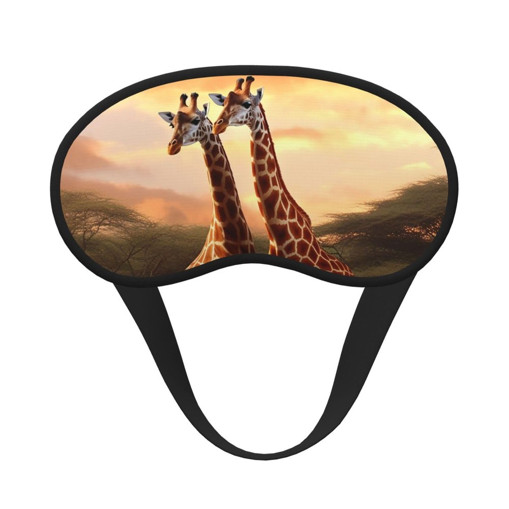 Couple Giraffe Sleep Mask for Side Sleeper - Total Blackout Sleeping Mask, Super Lightweight Soft Eye Mask for Sleeping, Zero Pressure Eye Cover Night Blindfold for Men Women