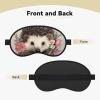 Hedgehog in Floral Wreath Sleep Mask for Side Sleeper - Total Blackout Sleeping Mask, Super Lightweight Soft Eye Mask for Sleeping, Zero Pressure Eye Cover Night Blindfold for Men Women view 2