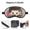 Hedgehog in Floral Wreath Sleep Mask for Side Sleeper - Total Blackout Sleeping Mask, Super Lightweight Soft Eye Mask for Sleeping, Zero Pressure Eye Cover Night Blindfold for Men Women view 3