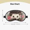 Hedgehog in Floral Wreath Sleep Mask for Side Sleeper - Total Blackout Sleeping Mask, Super Lightweight Soft Eye Mask for Sleeping, Zero Pressure Eye Cover Night Blindfold for Men Women view 4