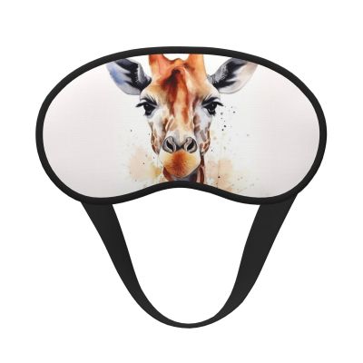 Stylish Animal Watercolor Giraffe Sleep Mask for Side Sleeper - Total Blackout Sleeping Mask, Super Lightweight Soft Eye Mask for Sleeping, Zero Pressure Eye Cover Night Blindfold for Men Women