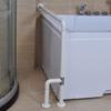 Free of Leadsturdy Shower Safety Grab Bar for Bathtub, Bathtub Grab Bar Shower Safe Handrail No-Slip Barrier-Free Bathroom Handrail Elderly Tub Balance Assist Stainless,White view 3