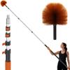 26 FT Cobweb Duster with Extension Pole, Cobweb Duster with 5-20FT Telescoping Extension Pole, Cleans Spider Webs, Washable & Reusable for High Ceilings, Fans & Outdoor & Indoor Cleaning view 1