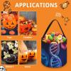 ERSTSNCK DNA Genetic Helix Halloween Candy Buckets Reusable Tote Candy Bag - Trick Or Treat Goody Bag with Handles view 3