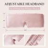 100% Mulberry Silk Sleep Mask, Eye Mask for Deep Sleep and Travel, Soft Breathable Eye Cover with Adjustable Headband (Lotus Pink) view 3