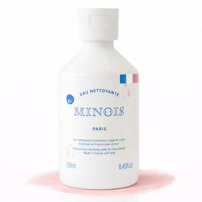 MINOIS PARIS Micellar Cleansing Water for Babies | No-Rinse Hydrating Micellar Water for Face & Body | Baby Essential with Natural Ingredients | Gentle Baby Skin Care Made in France | 250 ml