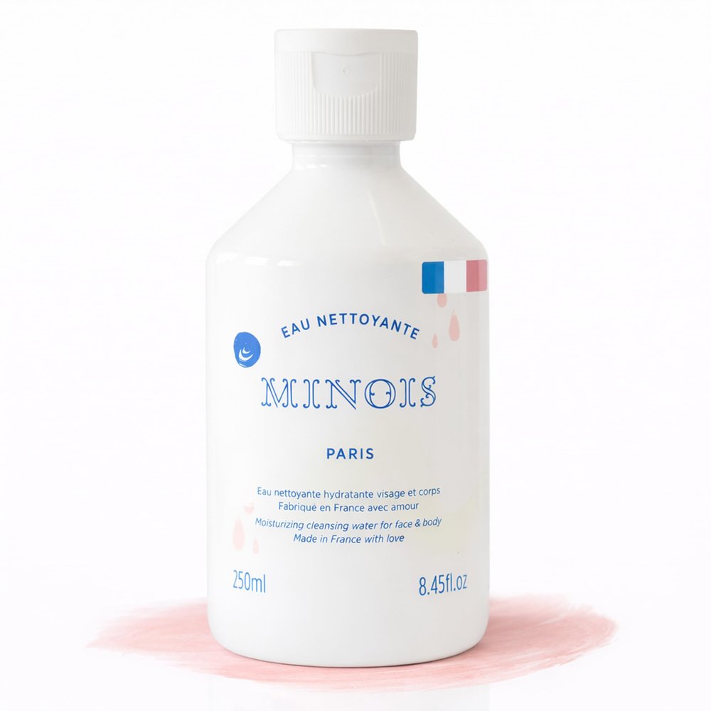 MINOIS PARIS Micellar Cleansing Water for Babies | No-Rinse Hydrating Micellar Water for Face & Body | Baby Essential with Natural Ingredients | Gentle Baby Skin Care Made in France | 250 ml