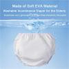 Adult Leakproof Underwear for Incontinence, Washable Low Noise Reusable Adult Diaper Cover, Plastic Pants Cover Unisex(White,Medium) view 3