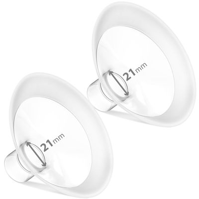 BALIME 2 Pack 21mm Flanges, 105 Wide Angle Soft Flex Rim, Compatible with Medela Popular Pump Models Replacement Parts