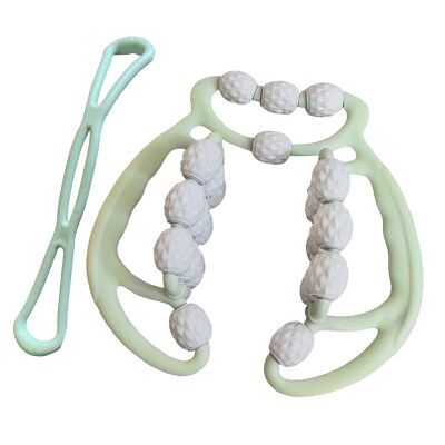 Aymzbd 24 Wheels Relax Roller Massage Roller Deep Tissue Massage Tool for Bodybuilding Equipment Indoor Sports Thigh Calves, Green