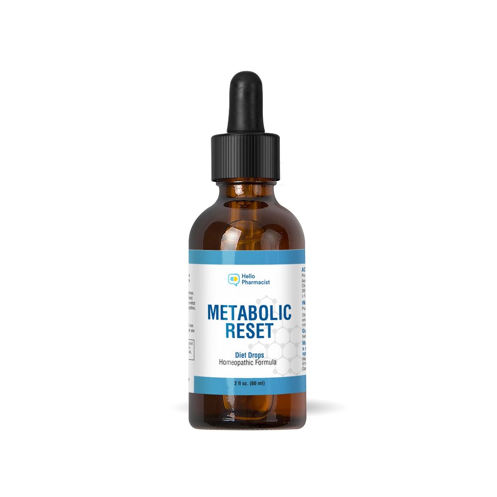 HelloPharmacist Original Metabolic hCG Reset Homeopathic Diet Drops - Best Original Formula - 2 Ounce - 60mL - Made in the USA