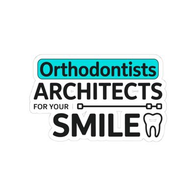 Orthodontist Architect Sticker - Dental Appreciation Vinyl Decal for Braces Patients