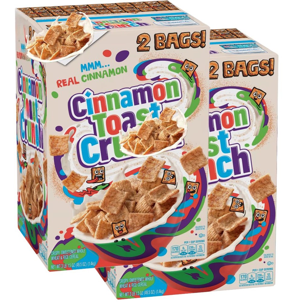 Cinnamon Crunch Toast Cereal, Family Size, 49.5 Ounces (2 Pack)