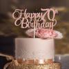 70th birthday decorations, 70th Birthday Cake Toppers PINK Glitter, 70 cake topper, 70th Birthday Cake Topper, 70 Decorations for Cake, 70 Birthday Decorations view 1