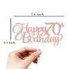 70th birthday decorations, 70th Birthday Cake Toppers PINK Glitter, 70 cake topper, 70th Birthday Cake Topper, 70 Decorations for Cake, 70 Birthday Decorations view 3