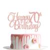 70th birthday decorations, 70th Birthday Cake Toppers PINK Glitter, 70 cake topper, 70th Birthday Cake Topper, 70 Decorations for Cake, 70 Birthday Decorations view 4