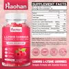 Haohan L-Lysine 1200mg Gummies for Immune Support & Skin Health - High Potency Vegan Gummies, Sugar-Free Raspberry Flavor for Adults & Kids - 60 Count view 2
