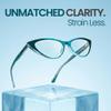 2SeeLife Small Cat Eye Reading Glasses for Women Narrow-Medium Fit, Sturdy Frame, Spring Hinges, Premium Funky Readers, Emerald, +1.00 view 2
