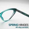 2SeeLife Small Cat Eye Reading Glasses for Women Narrow-Medium Fit, Sturdy Frame, Spring Hinges, Premium Funky Readers, Emerald, +1.00 view 4