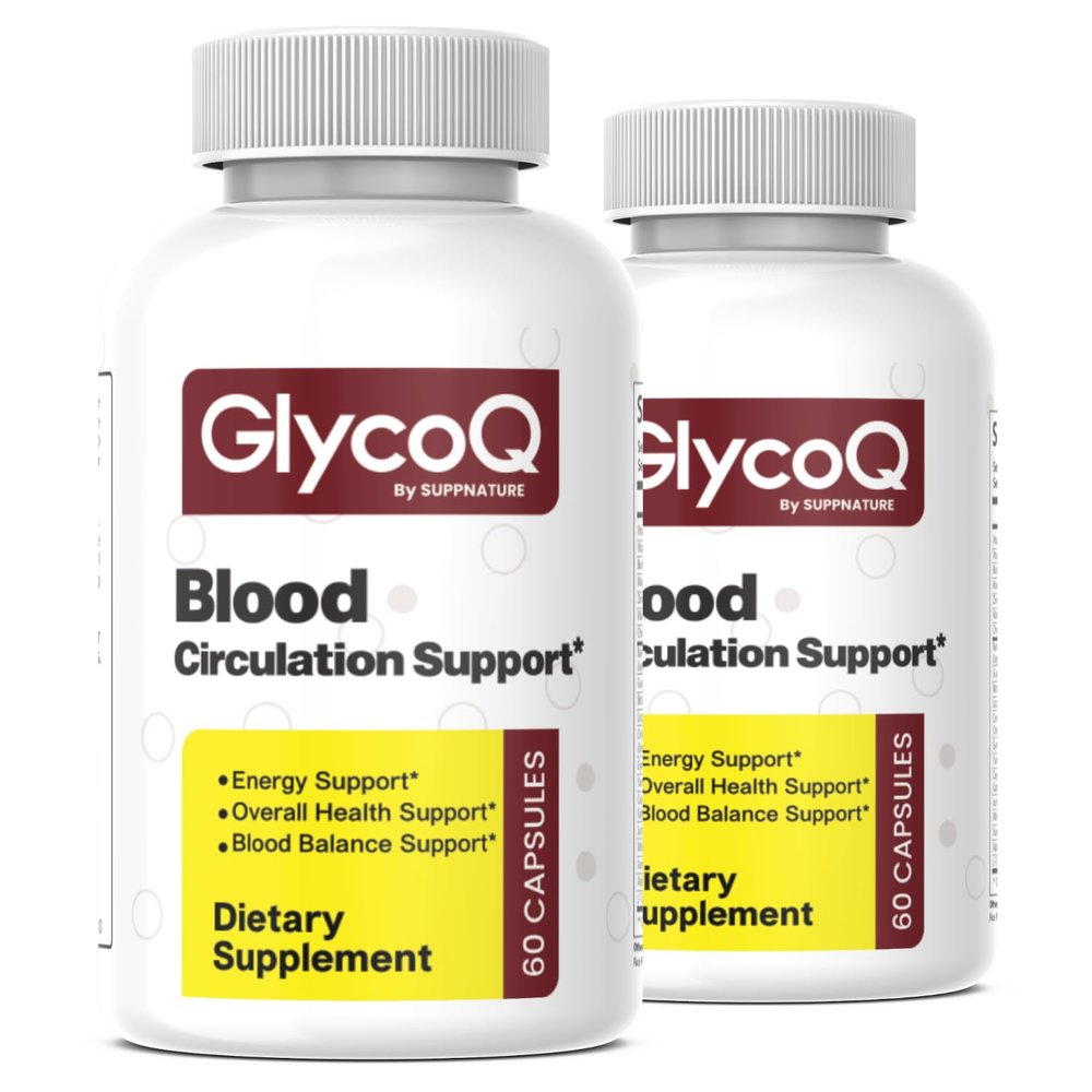 (2 Pack) GlycoQ Capsules - Official Glyco Q Pills Advanced Formula, Glyco Q Blood Health Support Supplement*, 120 Capsules