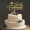 Just Engaged Cake Topper for Engagement Party Decorations, Gold Engaged Ring Sign,We're Engaged Cake Toppers Decorations view 1