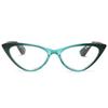 2SeeLife Small Cat Eye Reading Glasses for Women Narrow-Medium Fit, Sturdy Frame, Spring Hinges, Premium Funky Readers, Emerald, +1.75 view 1