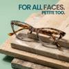 2SeeLife Small Cat Eye Reading Glasses for Women Narrow-Medium Fit, Sturdy Frame, Spring Hinges, Premium Funky Readers, Tortoise Gray, +3.00 view 2
