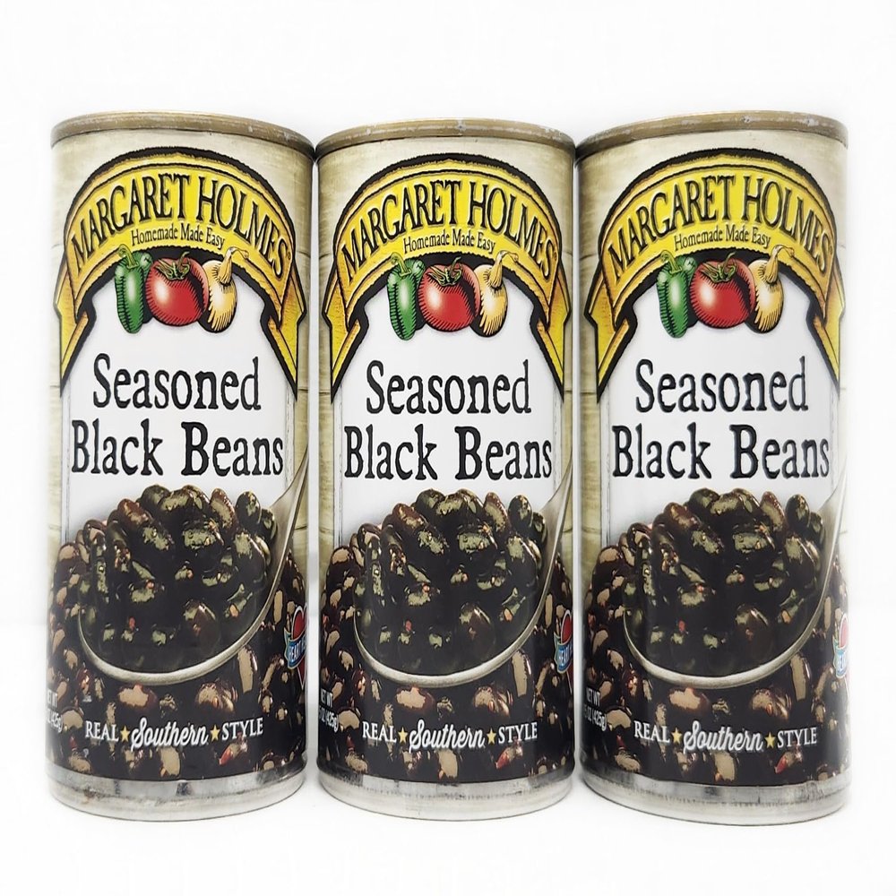 3 Pack of Canned Peas Beans and Vegetables Homes Margaret (15oz, Seasoned Black Beans)