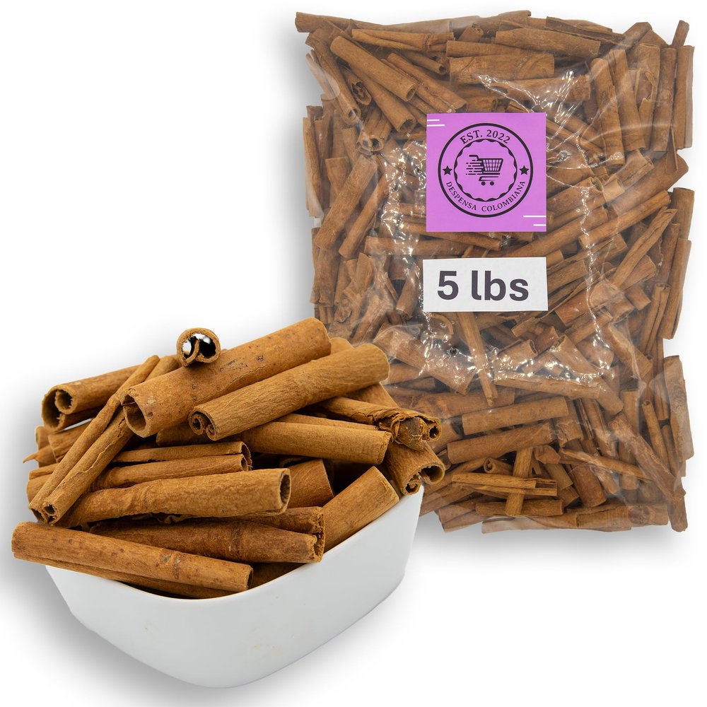 5 Lbs Cinnamon Sticks Bulk - 2.75 Bag of Canela en Rama by Despensa Colombiana - Decorative 5 lbs Canela Sticks for Cocktails, Baking and Flavoring