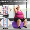 Ailaka Zipper Compression Socks for Women Men, 20-30 mmHg Open Toe Compression Socks Knee High, Ted Hose Compression Stockings for Edema, Varicose Veins (Beige, XX-Large) view 2