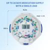 28-Day Automatic Pill Dispenser for Elderly with Alarm, Sound/Light Alerts, Locked Pill Dispenser Machine for Seniors/Dementia, Timed Pill Dispenser Machine for Prescriptions & Vitamins, Frosted Lid view 2
