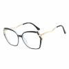 AOOLIA Designer Reading Glasses for Women, Stylish Geometric Eyeglasses Frame Reader with Blue Light Blocking Coating Glasses (Black, 1.75, x) view 1