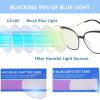 AOOLIA Designer Reading Glasses for Women, Stylish Geometric Eyeglasses Frame Reader with Blue Light Blocking Coating Glasses (Black, 1.75, x) view 3