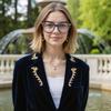 AOOLIA Designer Reading Glasses for Women, Stylish Geometric Eyeglasses Frame Reader with Blue Light Blocking Coating Glasses (Black, 1.75, x) view 4