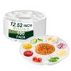 100 Pack biodegradables Bagasse Sugarcane Plates 12.5Compostable Paper Plates with 9 Compartments, HeavyDuty Eco-Friendly disposables Dinnerware for Party, Buffet, Catering, Wedding, Holiday Events view 1