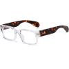 Breaksun Rectangle Glasses for Men Women Square Blue Light Glasses Thick Frame Black Eyeglasses (Clear Tortoise) view 1
