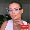 Breaksun Rectangle Glasses for Men Women Square Blue Light Glasses Thick Frame Black Eyeglasses (Clear Tortoise) view 2