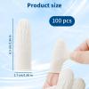 100 PCS White Rubber Finger Cots, Disposable Fingertip Protectors - Elastic Medium Size Fit for Crafts, Electronics Repair, Jewelry Making, Painting & Precision Tasks Fingercots view 2