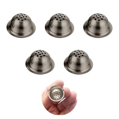 12 Holes Stainless Steel Bowl Screens, 5 Pack 27mm/1 Inch Metal Pipe Bowl Screens Replacement, Universal Fit Anti-Oxidation Glass Screens for Bowls, Gravity Filters