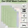 6 Pack Satin CPAP Strap Covers Soft, CPAP Headgear Strap Covers, Comfortable CPAP Supplies Silk CPAP Strap Covers, Universal and Breathable CPAP Mask Cushions for Reducing Red Marks (Green) view 4