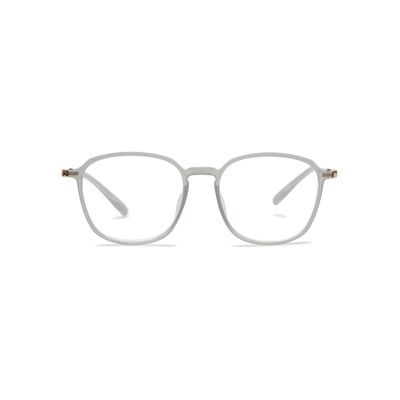 ALKAHE Square Reading Glasses for Women Men Lightweight Plastic Thin Frame Blue Light Blocking Reader Eyeglasses Light Grey Frame Glasses 3.0
