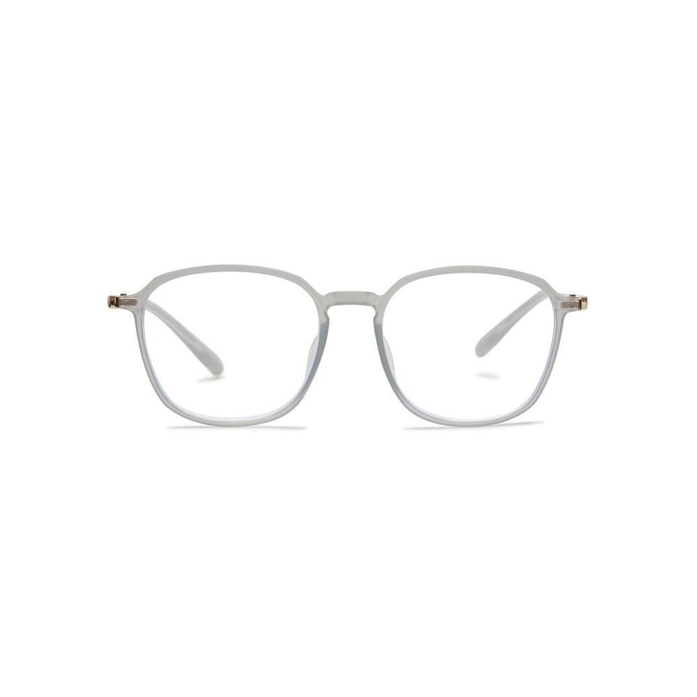 ALKAHE Square Reading Glasses for Women Men Lightweight Plastic Thin Frame Blue Light Blocking Reader Eyeglasses Light Grey Frame Glasses 3.0
