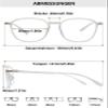 ALKAHE Square Reading Glasses for Women Men Lightweight Plastic Thin Frame Blue Light Blocking Reader Eyeglasses Light Grey Frame Glasses 3.0 view 2