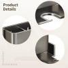 yeeplant Aluminum Hair Dryer Mount with Power Socket, Modern Wall Holder for Blow Dryer, Space-Saving Design, Suitable for and Other Brands, No Drilling Required, Accessory Storage Included view 2