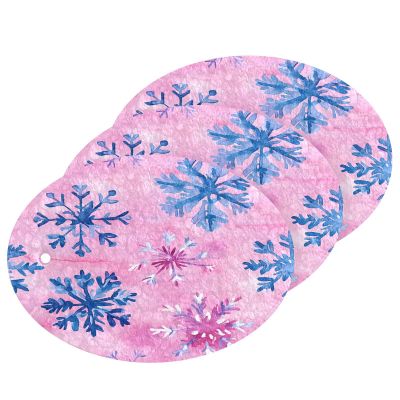 YETTASBIN Christmas Snowflakes 3PCS Wood Pulp Scrub Sponges, Reusable Absorbent Household Cleaning Sponge Non-Scratch Kitchen Dish Sponges, Multi-Surface Safe Scrubber for Nonstick Pans, Pots